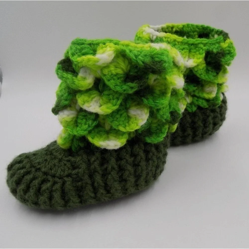 Baby Booties Crocodile Stitch‎ Crochet Baby Shoes